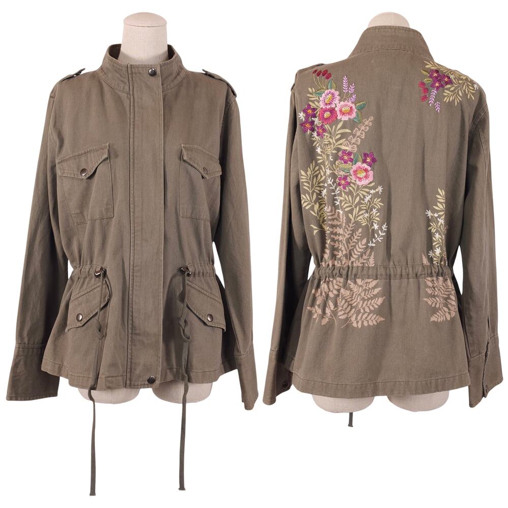 Sheryl Crow Embroidered Green Jacket Sz Large